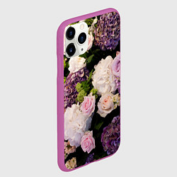 Чехол iPhone 11 Pro матовый Весенние цветы, цвет: 3D-фиолетовый — фото 2