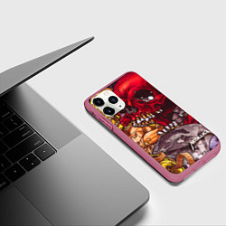 Чехол iPhone 11 Pro матовый Metallica Rage, цвет: 3D-малиновый — фото 2