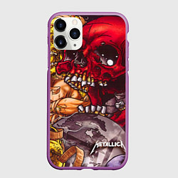 Чехол iPhone 11 Pro матовый Metallica Rage, цвет: 3D-фиолетовый