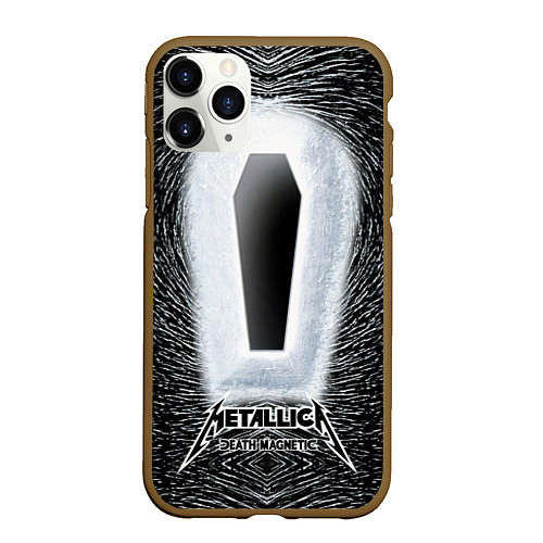 Чехол iPhone 11 Pro матовый Metallica: Death Magnetic / 3D-Коричневый – фото 1