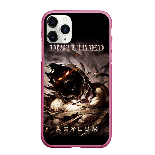 Чехол iPhone 11 Pro матовый Disturbed / 3D-Малиновый – фото 1