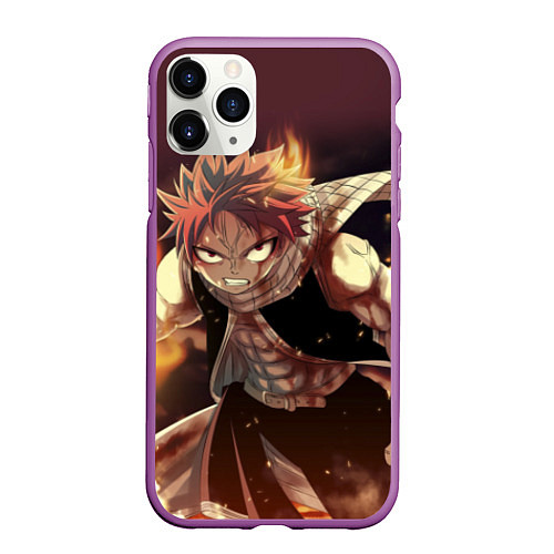 Чехол iPhone 11 Pro матовый Fairy tail / 3D-Фиолетовый – фото 1