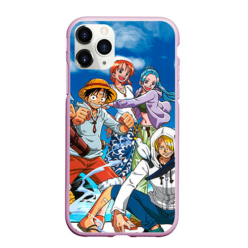 Чехол iPhone 11 Pro матовый One Piece / 3D-Розовый – фото 1