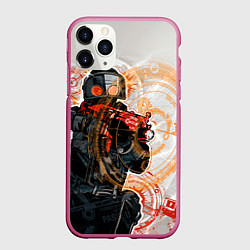 Чехол iPhone 11 Pro матовый Counter-Strike: SWAT, цвет: 3D-малиновый