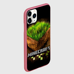 Чехол iPhone 11 Pro матовый Майнкрафт, цвет: 3D-малиновый — фото 2