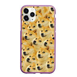 Чехол iPhone 11 Pro матовый Doge, цвет: 3D-фиолетовый