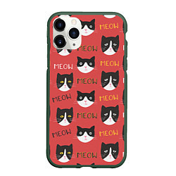 Чехол iPhone 11 Pro матовый Meow