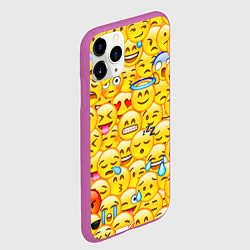 Чехол iPhone 11 Pro матовый Emoji, цвет: 3D-фиолетовый — фото 2