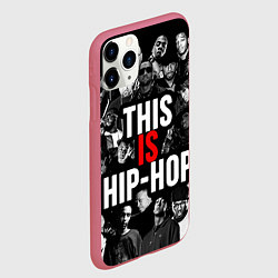 Чехол iPhone 11 Pro матовый This is hip-hop, цвет: 3D-малиновый — фото 2