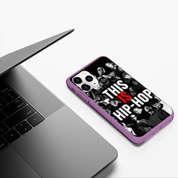 Чехол iPhone 11 Pro матовый This is hip-hop, цвет: 3D-фиолетовый — фото 2