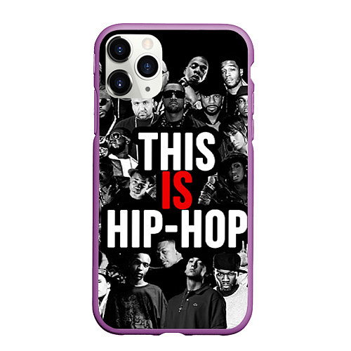 Чехол iPhone 11 Pro матовый This is hip-hop / 3D-Фиолетовый – фото 1
