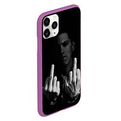 Чехол iPhone 11 Pro матовый Eminem Fuck, цвет: 3D-фиолетовый — фото 2