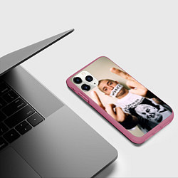 Чехол iPhone 11 Pro матовый Eminem: I am Rap, цвет: 3D-малиновый — фото 2