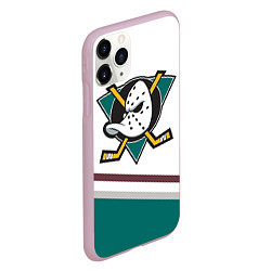 Чехол iPhone 11 Pro матовый Anaheim Ducks Selanne, цвет: 3D-розовый — фото 2
