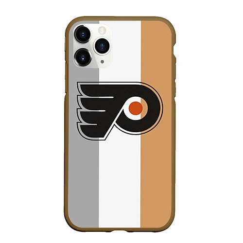 Чехол iPhone 11 Pro матовый Philadelphia Flyers / 3D-Коричневый – фото 1