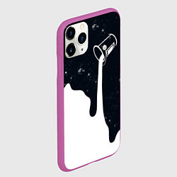 Чехол iPhone 11 Pro матовый Черно-белый, цвет: 3D-фиолетовый — фото 2