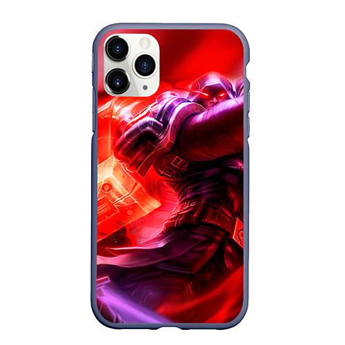 Чехол iPhone 11 Pro матовый League of legends / 3D-Серый – фото 1