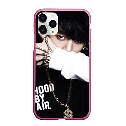 Чехол iPhone 11 Pro матовый BTS: Hood by air, цвет: 3D-малиновый