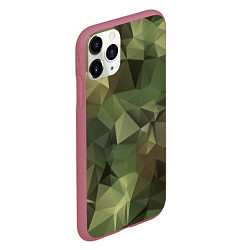 Чехол iPhone 11 Pro матовый Полигональный камуфляж, цвет: 3D-малиновый — фото 2