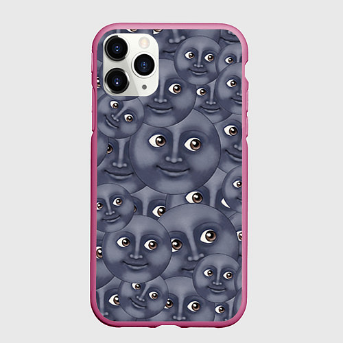 Чехол iPhone 11 Pro матовый Эмодзи / 3D-Малиновый – фото 1