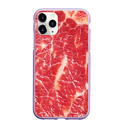 Чехол iPhone 11 Pro матовый Мясо, цвет: 3D-светло-сиреневый