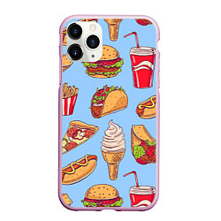 Чехол iPhone 11 Pro матовый Еда, цвет: 3D-розовый