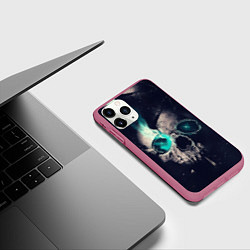 Чехол iPhone 11 Pro матовый Skull eyes, цвет: 3D-малиновый — фото 2