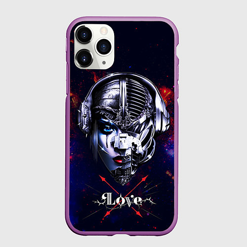 Чехол iPhone 11 Pro матовый Love pirate station / 3D-Фиолетовый – фото 1