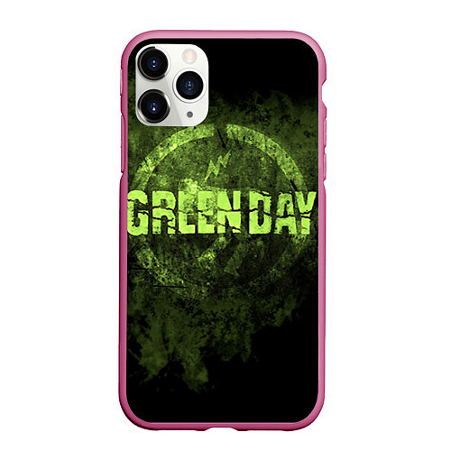 Чехол iPhone 11 Pro матовый Green Day: Acid Voltage / 3D-Малиновый – фото 1