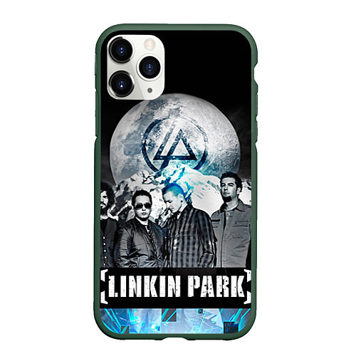 Чехол iPhone 11 Pro матовый Linkin Park: Moon / 3D-Темно-зеленый – фото 1