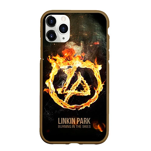 Чехол iPhone 11 Pro матовый Linkin Park: Burning the skies / 3D-Коричневый – фото 1