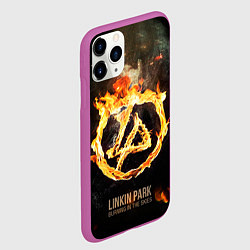 Чехол iPhone 11 Pro матовый Linkin Park: Burning the skies, цвет: 3D-фиолетовый — фото 2