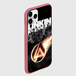 Чехол iPhone 11 Pro матовый Linkin Park: Comet, цвет: 3D-малиновый — фото 2