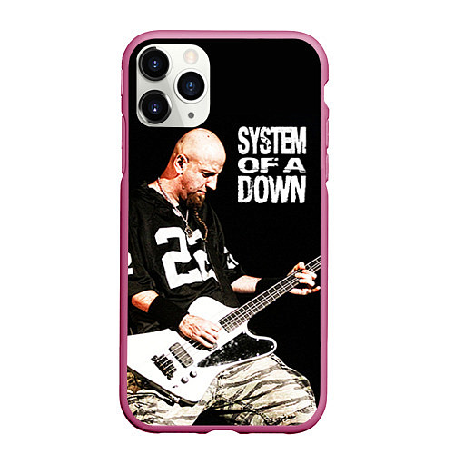 Чехол iPhone 11 Pro матовый System of a Down / 3D-Малиновый – фото 1