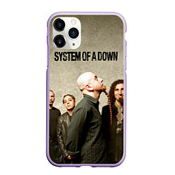 Чехол iPhone 11 Pro матовый System of a Down, цвет: 3D-светло-сиреневый