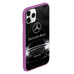 Чехол iPhone 11 Pro матовый Mercedes, цвет: 3D-фиолетовый — фото 2