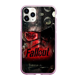 Чехол iPhone 11 Pro матовый Fallout Red, цвет: 3D-розовый