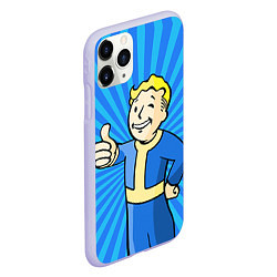 Чехол iPhone 11 Pro матовый Fallout Blue, цвет: 3D-светло-сиреневый — фото 2