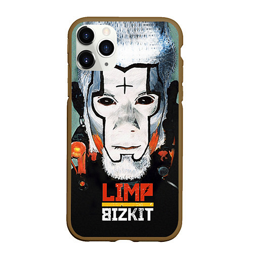 Чехол iPhone 11 Pro матовый Limp Bizkit: Faith Face / 3D-Коричневый – фото 1