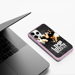 Чехол iPhone 11 Pro матовый Limp Bizkit: Rock in to you, цвет: 3D-розовый — фото 2