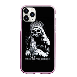 Чехол iPhone 11 Pro матовый BMTH: Skull Pray, цвет: 3D-розовый