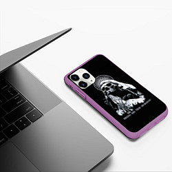 Чехол iPhone 11 Pro матовый BMTH: Skull Pray, цвет: 3D-фиолетовый — фото 2