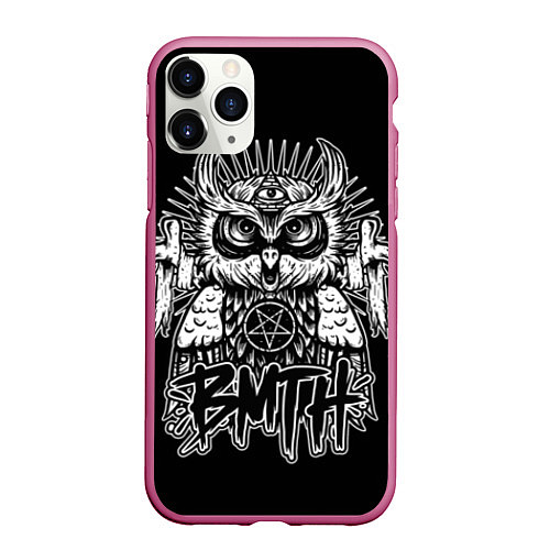 Чехол iPhone 11 Pro матовый BMTH Owl / 3D-Малиновый – фото 1