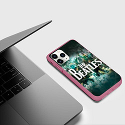 Чехол iPhone 11 Pro матовый The Beatles Stories, цвет: 3D-малиновый — фото 2
