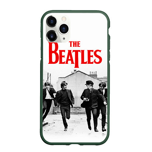 Чехол iPhone 11 Pro матовый The Beatles: Break / 3D-Темно-зеленый – фото 1