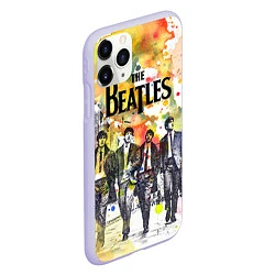 Чехол iPhone 11 Pro матовый The Beatles: Colour Spray, цвет: 3D-светло-сиреневый — фото 2
