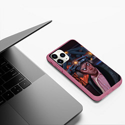 Чехол iPhone 11 Pro матовый Emmett Lathrop Brown, цвет: 3D-малиновый — фото 2