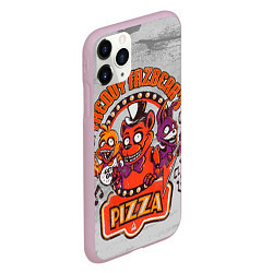 Чехол iPhone 11 Pro матовый Freddy Pizza, цвет: 3D-розовый — фото 2