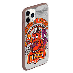 Чехол iPhone 11 Pro матовый Freddy Pizza, цвет: 3D-коричневый — фото 2