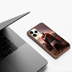 Чехол iPhone 11 Pro матовый Князь Святослав Игоревич, цвет: 3D-коричневый — фото 2